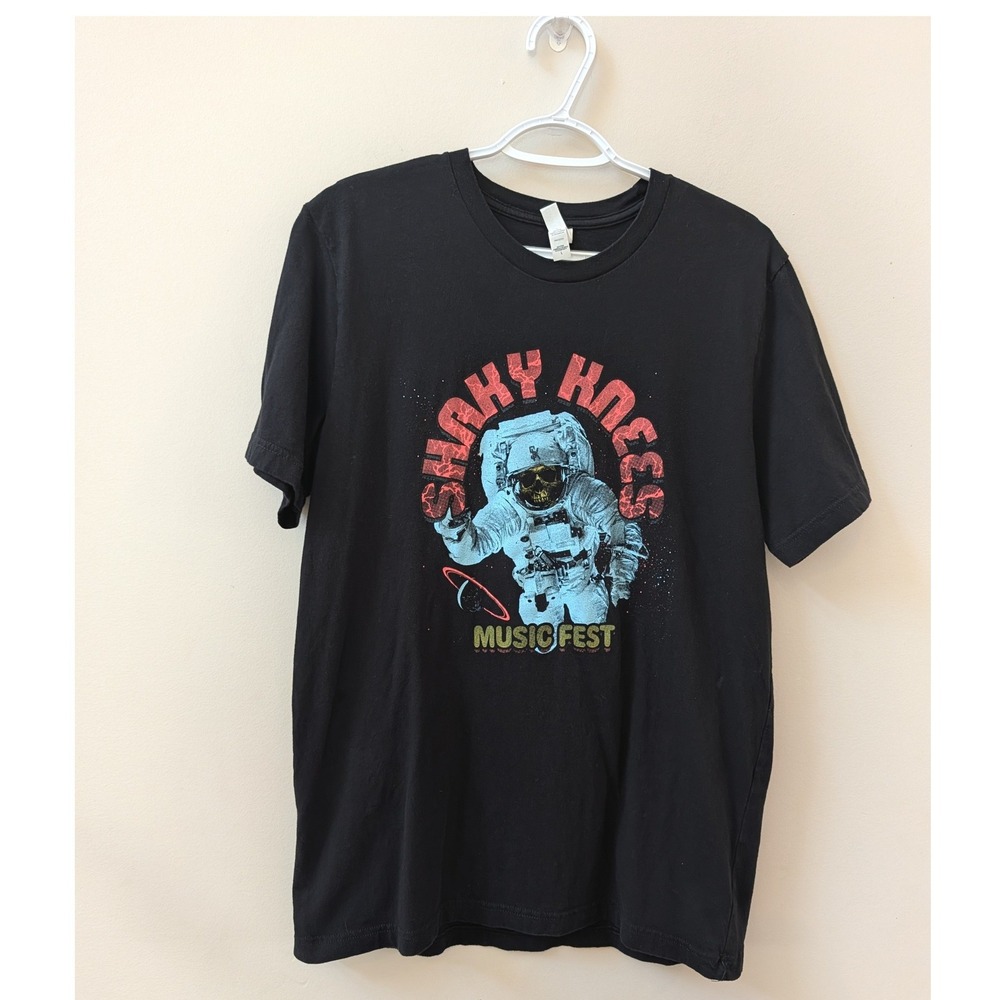 Shaky Knees Music Fest 2024 T-Shirt Bella Canvas Black Astronaut Lineup Large